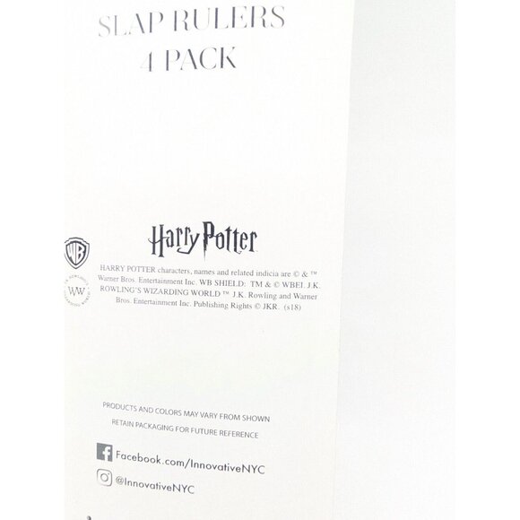 Sealed Harry Potter Slap Rulers Bracelets 4 Pack Slytherin Gryffindor - Picture 4 of 4